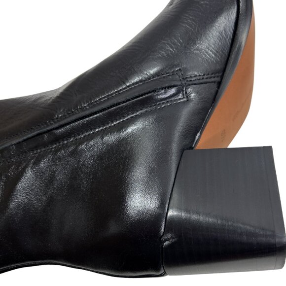 Madewell The Ardin Ankle Boot Leather Block Heel Size 9.5 Black NWOB $198 - Picture 13 of 13